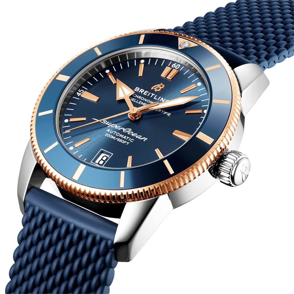 Breitling Superocean Heritage II 42mm Blue Dial Two-Tone Automatic Strap Watch - Berry's Jewellers