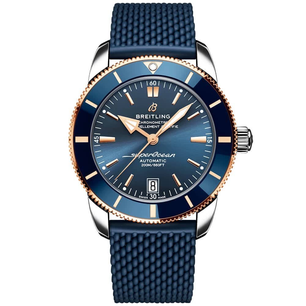 Breitling Superocean Heritage II 42mm Blue Dial Two-Tone Automatic Strap Watch - Berry's Jewellers