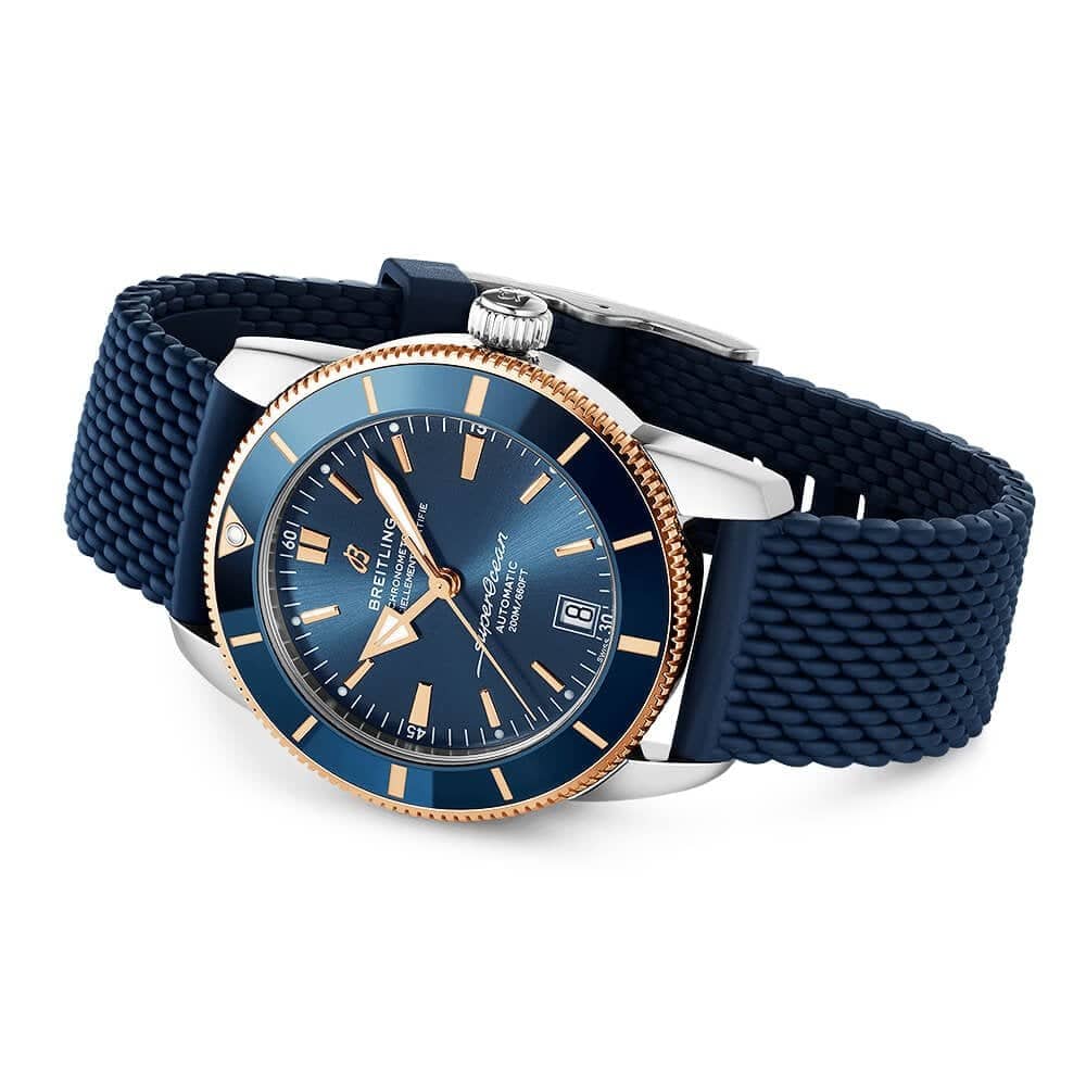 Breitling Superocean Heritage II 42mm Blue Dial Two-Tone Automatic Strap Watch - Berry's Jewellers