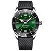 Breitling Superocean Heritage II 42mm Green Dial & Bezel Rubber Strap Watch - Berry's Jewellers