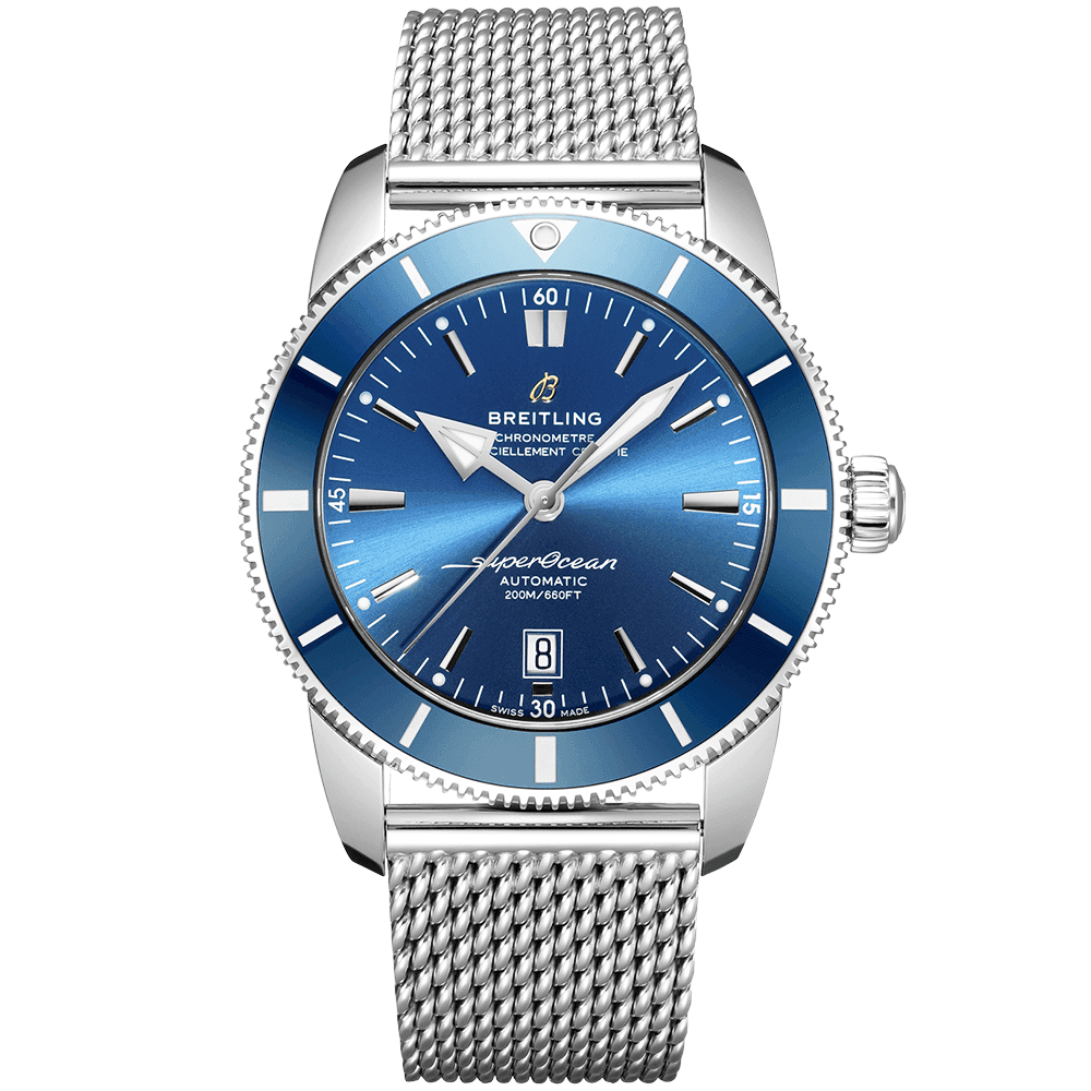 Breitling Superocean Heritage II 46mm Blue Dial & Bezel Men's Bracelet Watch - Berry's Jewellers