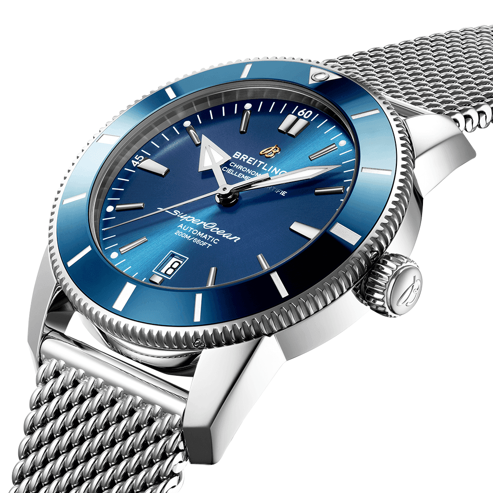 Breitling Superocean Heritage II 46mm Blue Dial & Bezel Men's Bracelet Watch - Berry's Jewellers