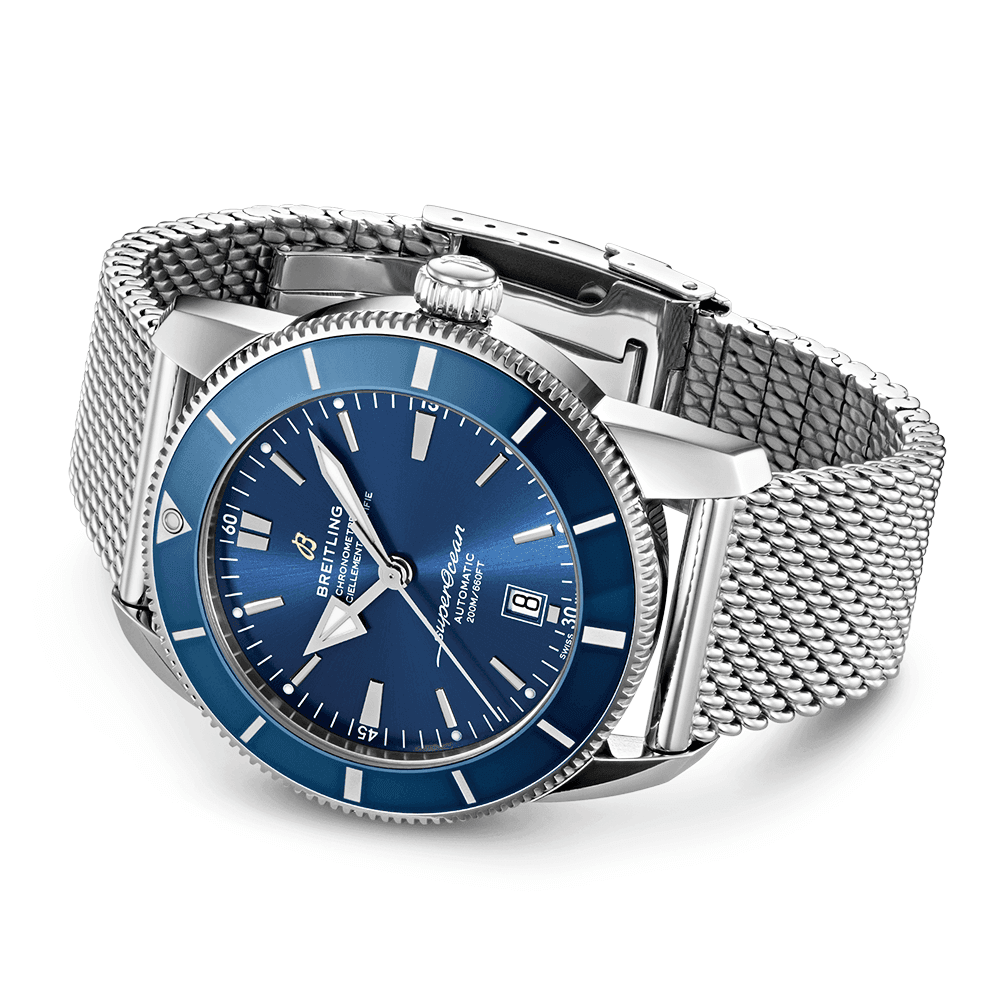 Breitling Superocean Heritage II 46mm Blue Dial & Bezel Men's Bracelet Watch - Berry's Jewellers