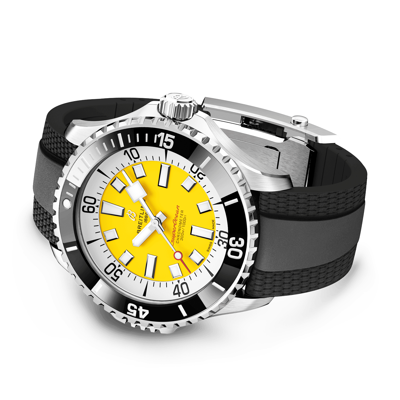 Breitling Superocean UK Edition 46mm Code Yellow Dial Men's Strap Watch - Berry's Jewellers