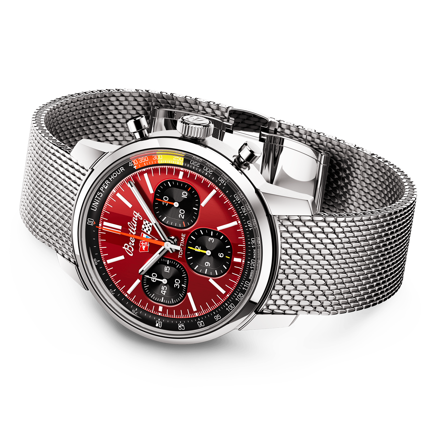 Breitling Top Time B01 Chevrolet Corvette 41mm Red Dial Bracelet Watch - Berry's Jewellers