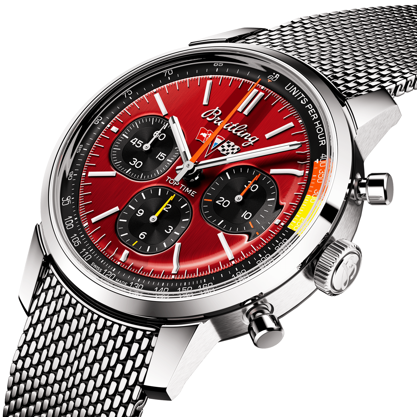 Breitling Top Time B01 Chevrolet Corvette 41mm Red Dial Bracelet Watch - Berry's Jewellers