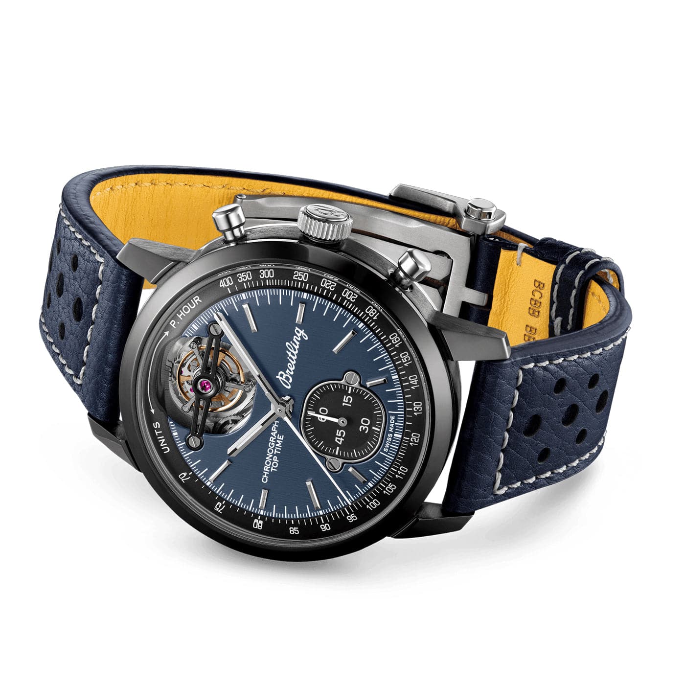 Breitling Top Time Tourbillon Shelby Cobra 41mm Black Ceramic Blue Dial Watch - Berry's Jewellers