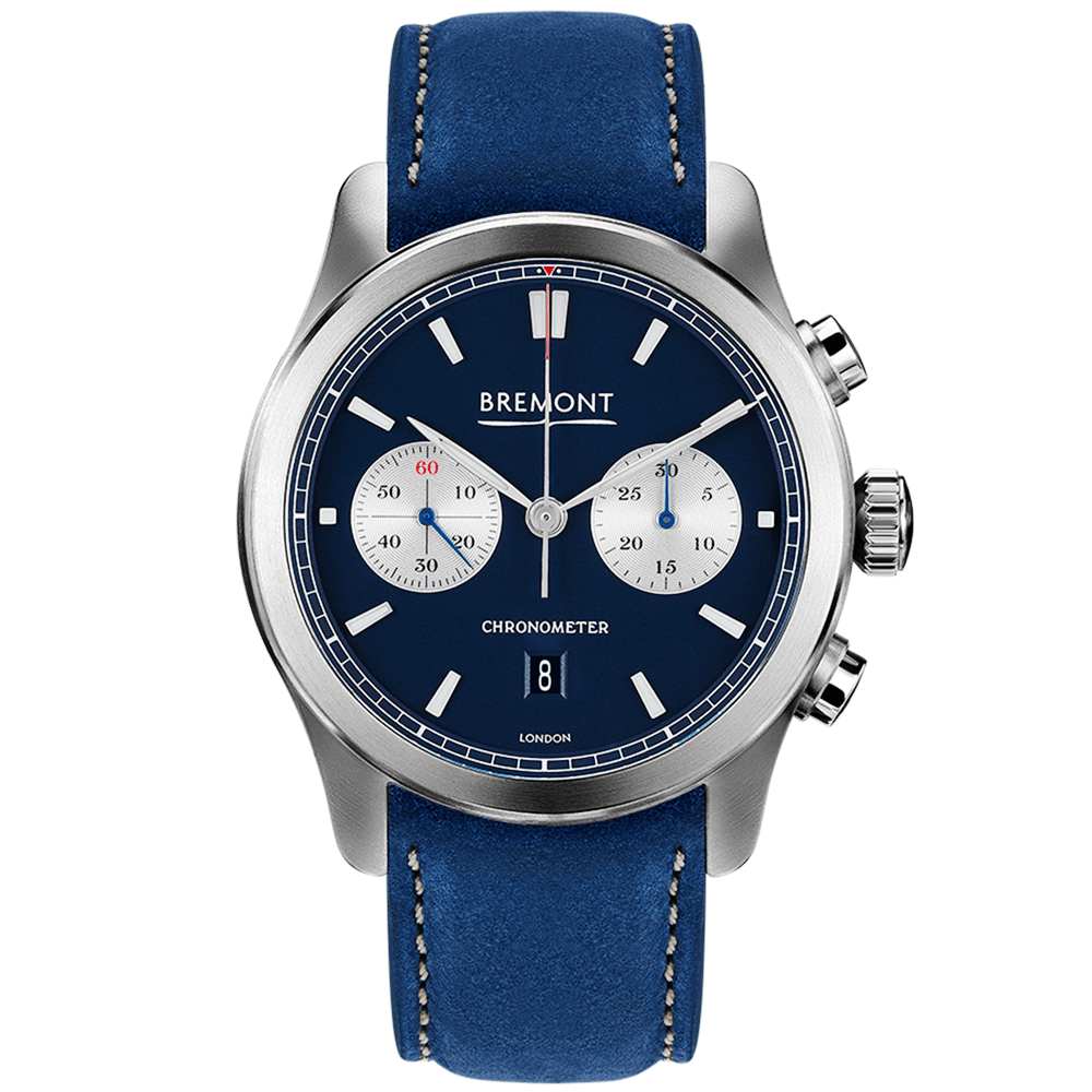 Bremont ALT1-C 43mm Blue/Silver Dial Men's Leather Strap Automatic Watch - Berry's Jewellers