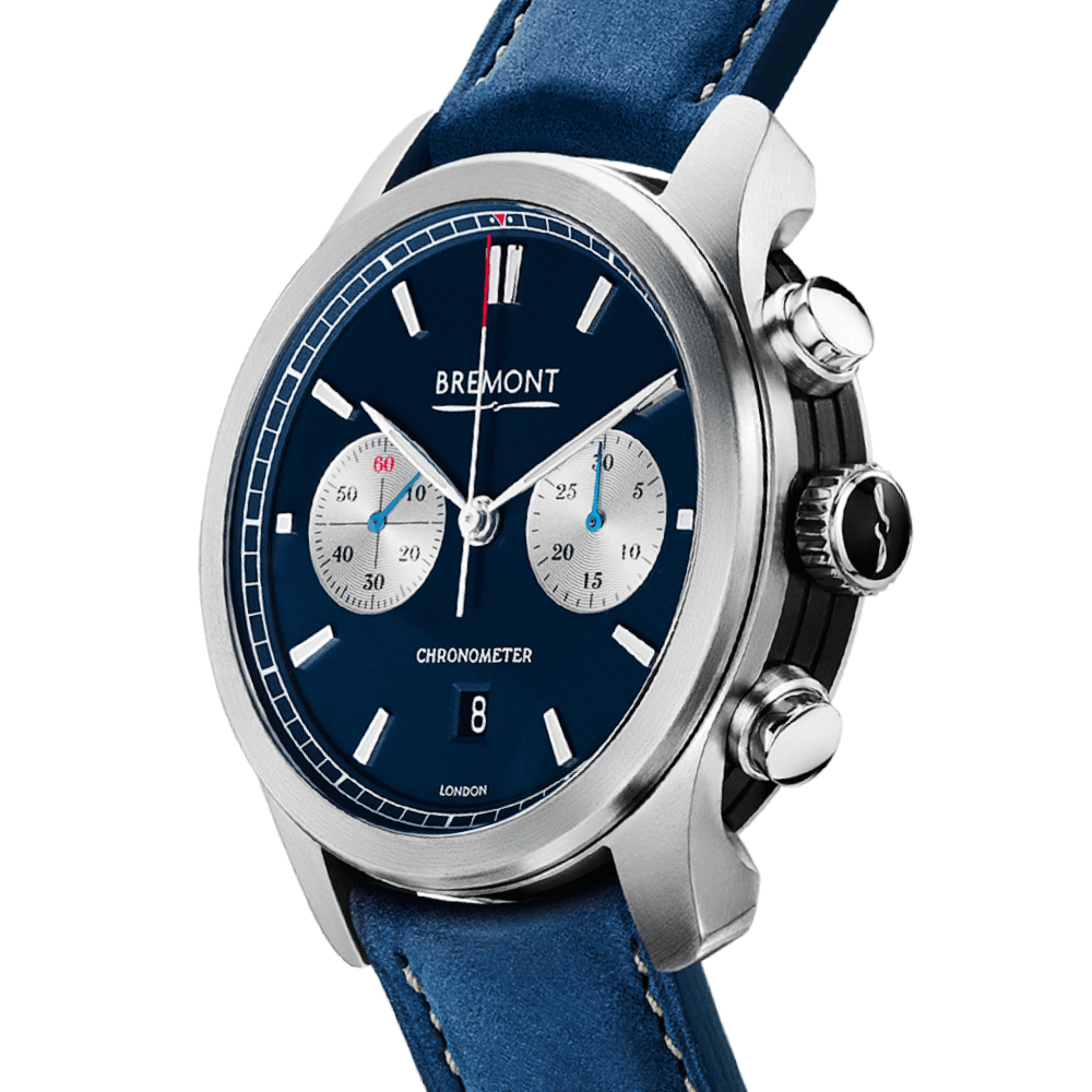 Bremont ALT1-C 43mm Blue/Silver Dial Men's Leather Strap Automatic Watch - Berry's Jewellers