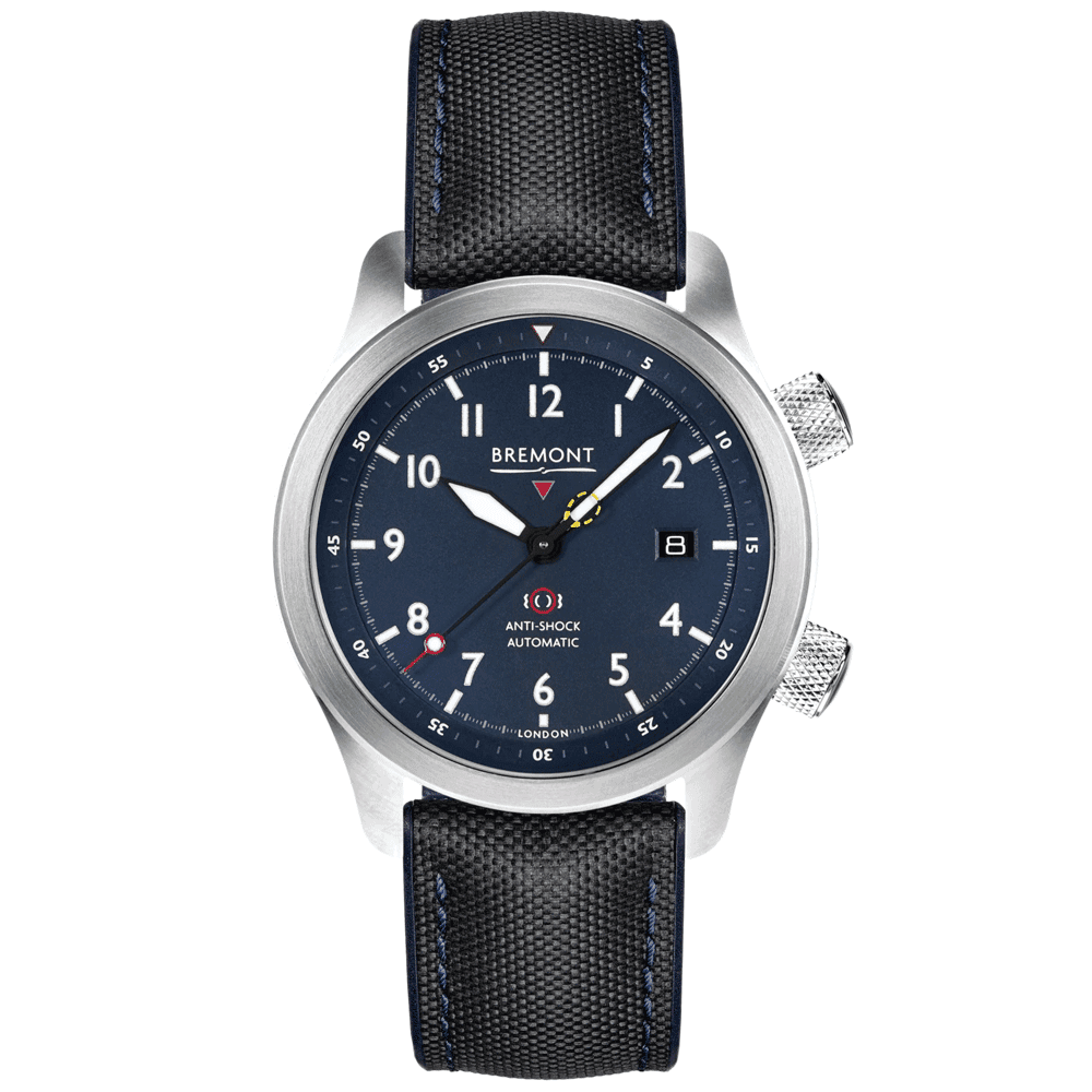 Bremont Martin Baker MBII-BL/BLUE Steel 43mm Strap Watch - Berry's Jewellers