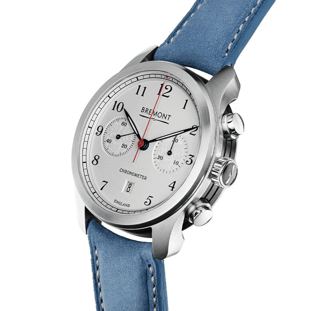 Bremont Rose Steel 43mm White Dial Chronograph Watch - Berry's Jewellers