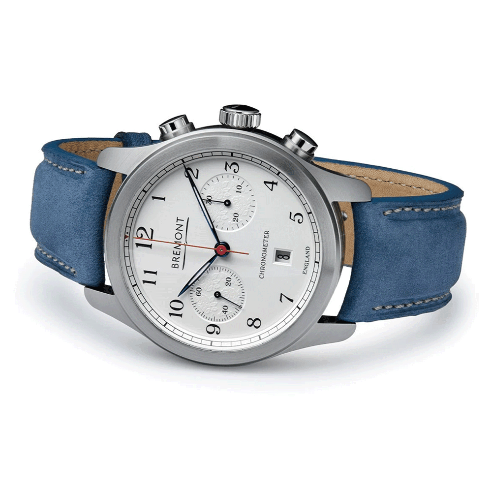 Bremont Rose Steel 43mm White Dial Chronograph Watch - Berry's Jewellers