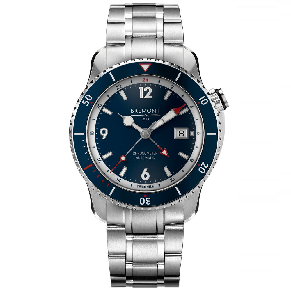 Bremont S500 RFU 43mm Stainless Steel Blue Dial Automatic Watch - Berry's Jewellers