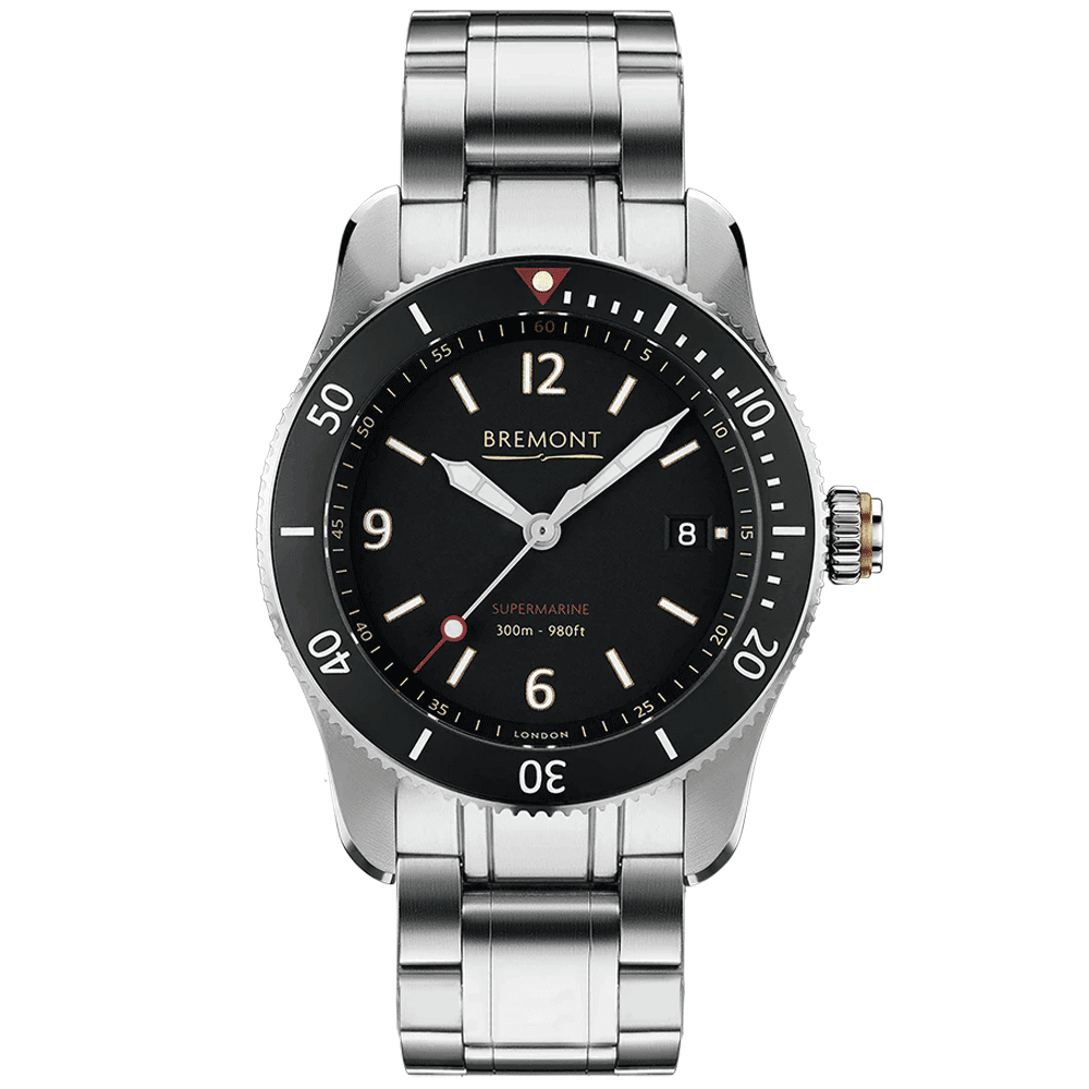 Bremont Supermarine S300/BR 40mm Black Dial Men's Bracelet Watch - Berry's Jewellers