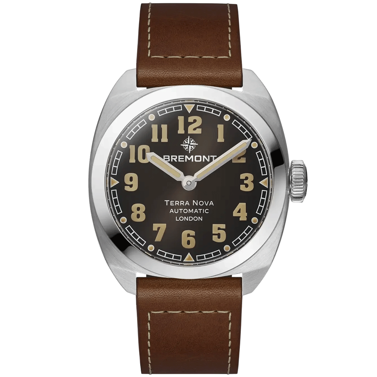 Bremont Terra Nova 38mm Black Dial Automatic Strap Watch - Berry's Jewellers