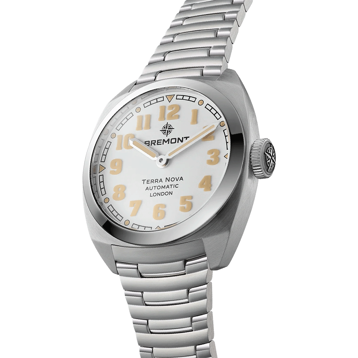 Bremont Terra Nova 38mm White Dial Automatic Bracelet Watch - Berry's Jewellers