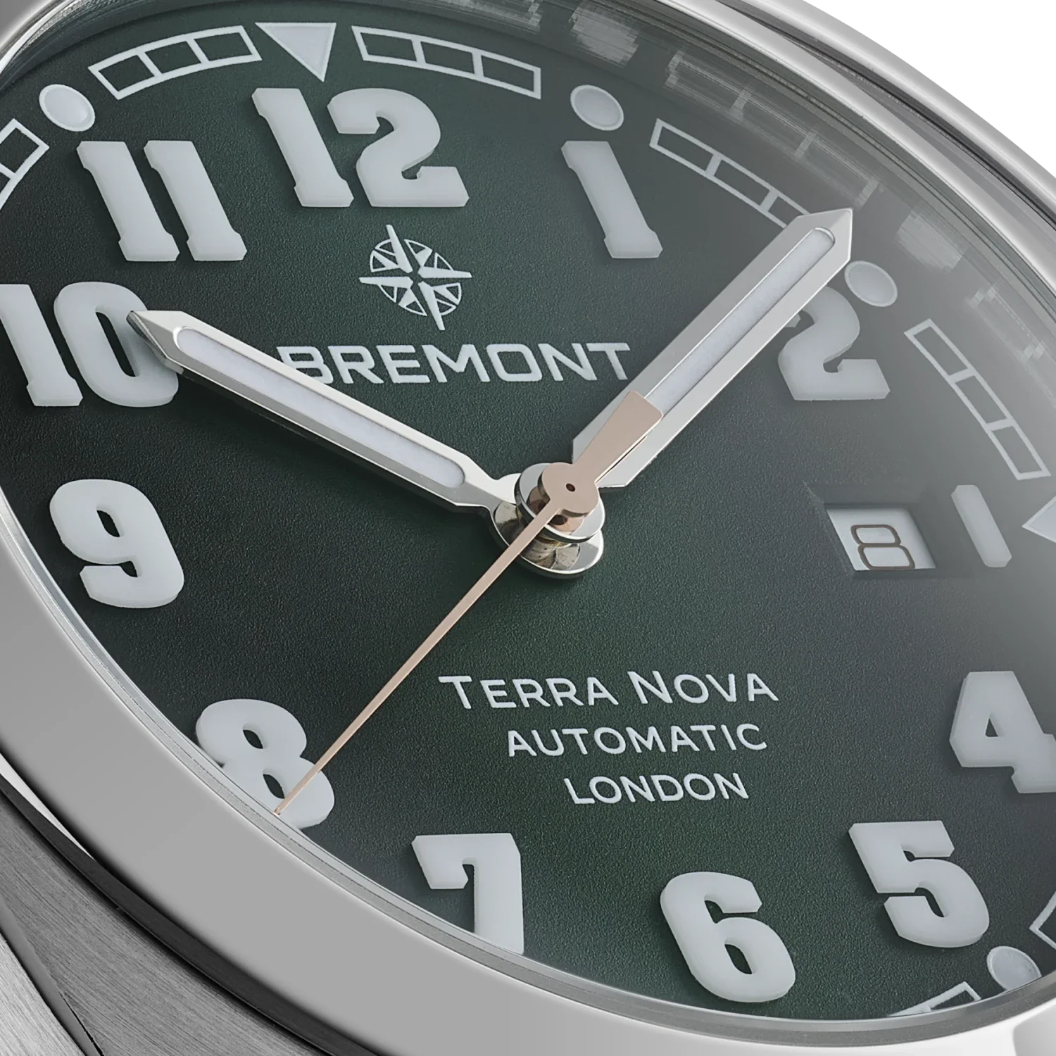 Bremont Terra Nova 40mm Green Dial Automatic Bracelet Watch - Berry's Jewellers