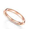 18ct Rose Gold Rounded Flat Ladies Wedding Ring