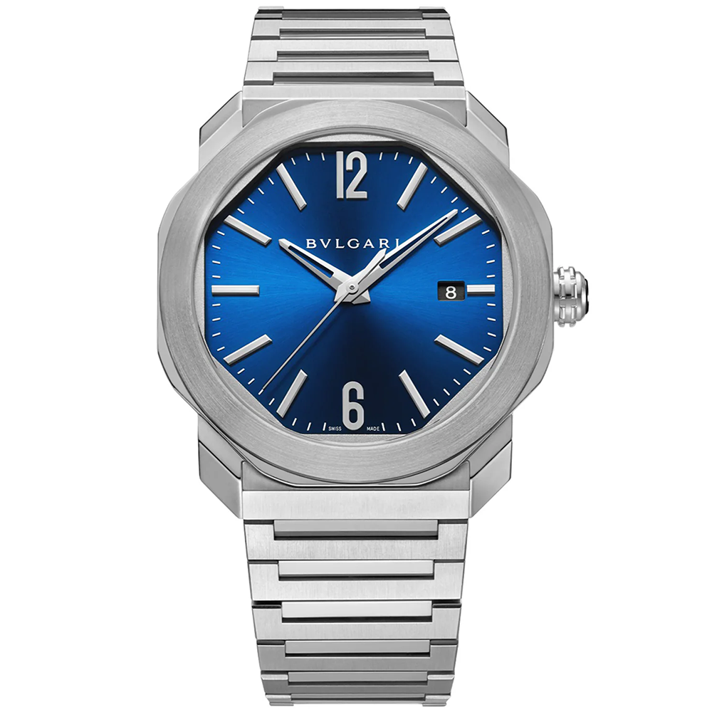 Octo Finissimo 41mm Ultra Thin Blue Dial Men's Automatic Bracelet Watch