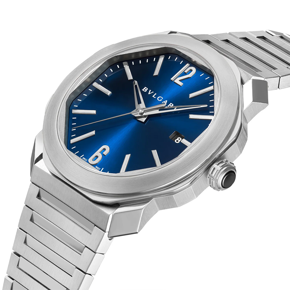 Octo Finissimo 41mm Ultra Thin Blue Dial Men's Automatic Bracelet Watch