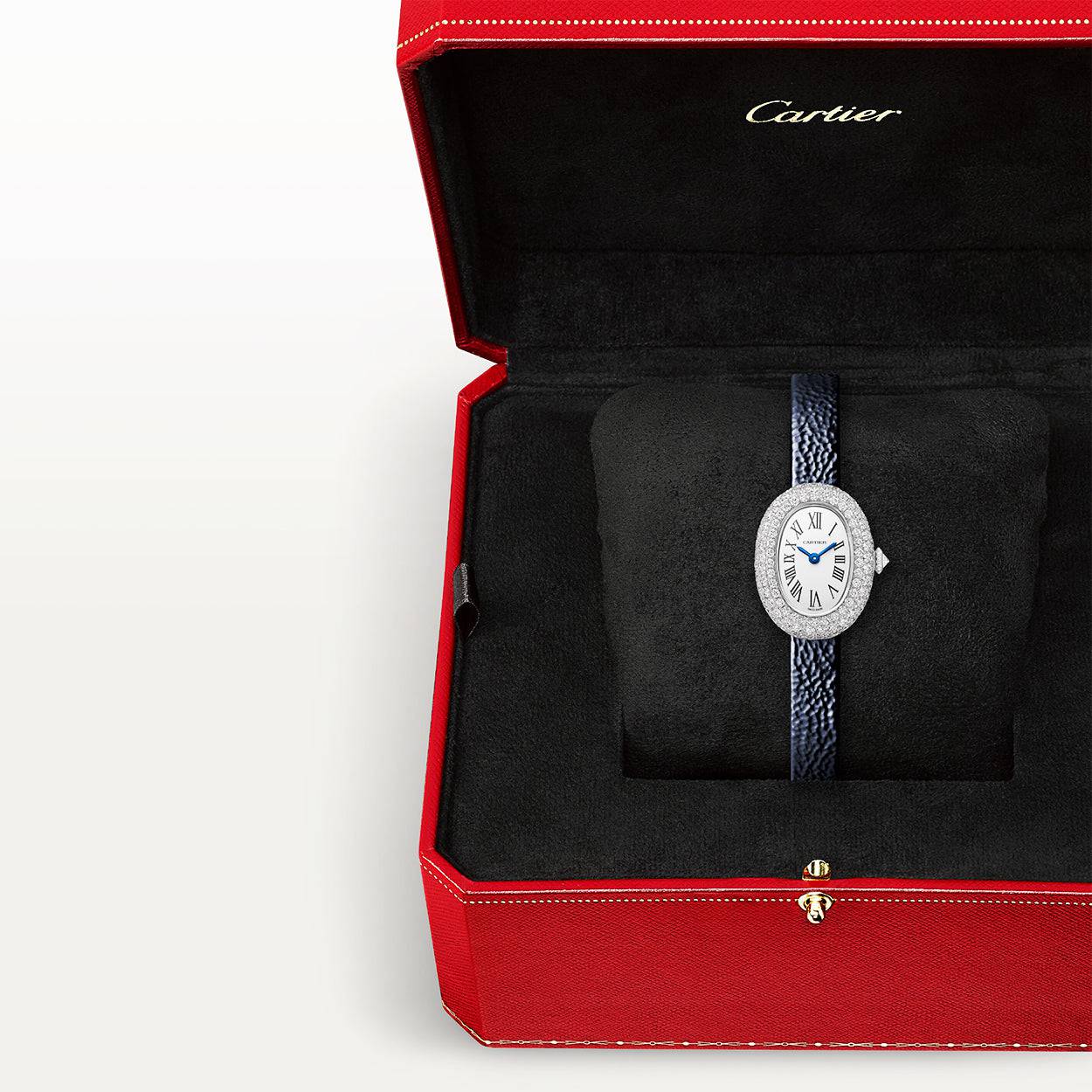 Cartier Baignoire Mini 18ct White Gold Diamond Set Strap Watch - Berry's Jewellers