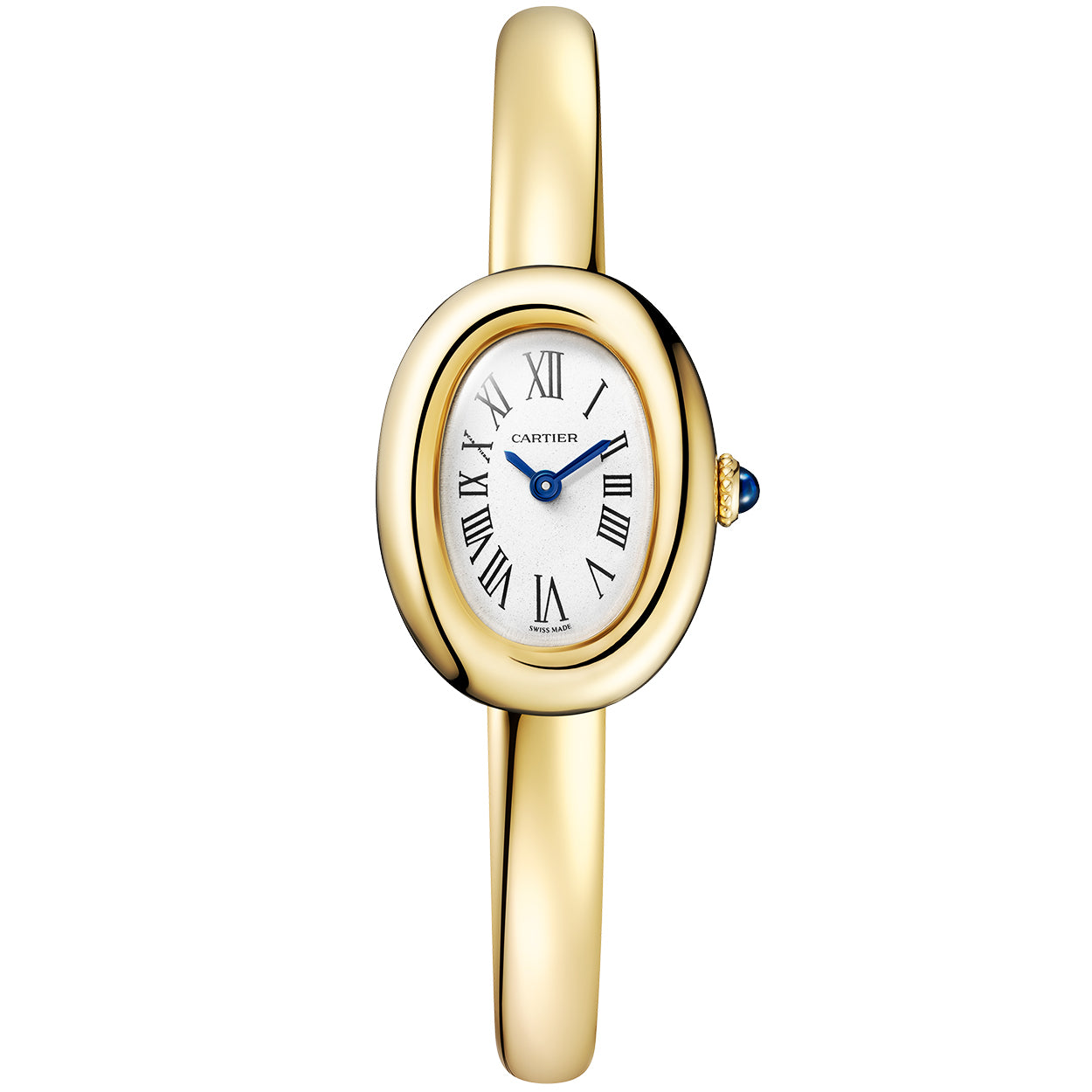 Baignoire Mini Size 15 18ct Yellow Gold Ladies Bangle Watch