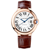 Cartier Ballon Bleu de Cartier 18ct Rose Gold 36mm Automatic Leather Strap Watch - Berry's Jewellers