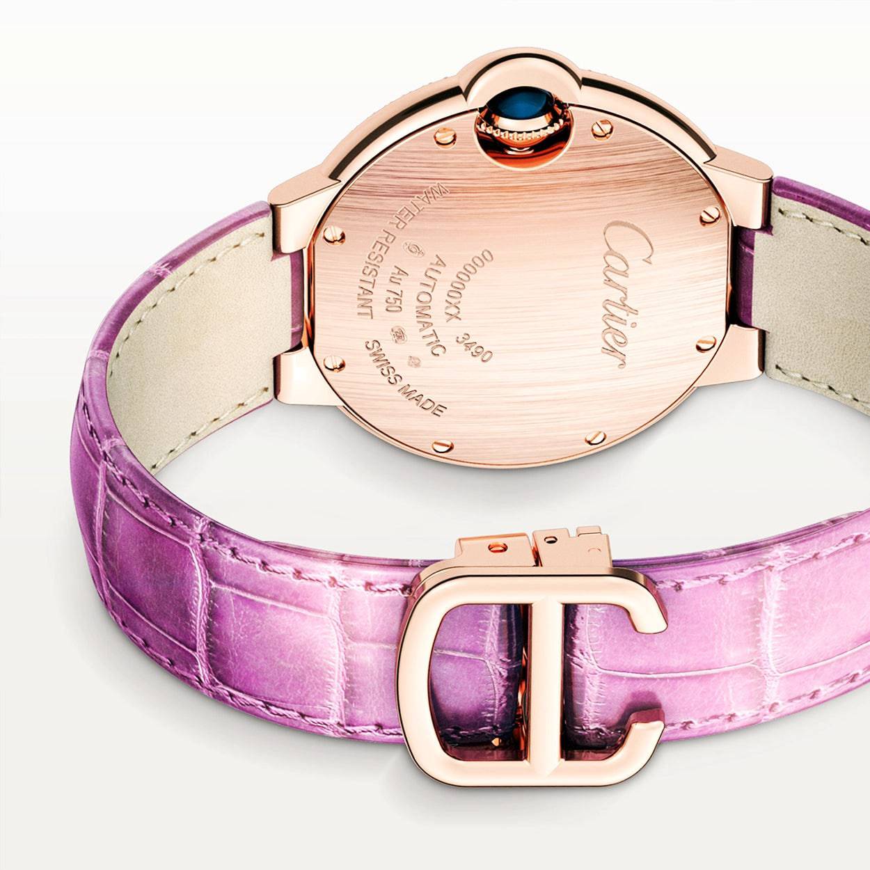 Cartier Ballon Bleu de Cartier 33mm 18ct Pink Gold Diamond Set Strap Watch - Berry's Jewellers