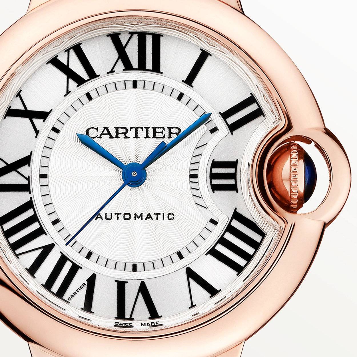 Cartier Ballon Bleu de Cartier 33mm 18ct Pink Gold Strap Watch - Berry's Jewellers