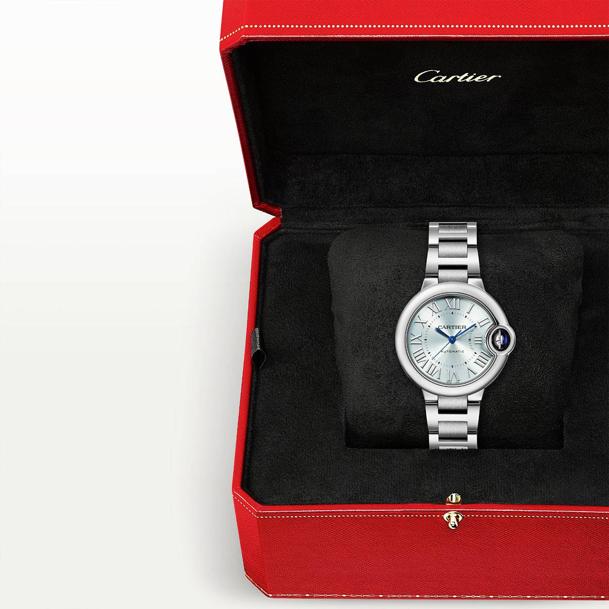 Cartier Ballon Bleu de Cartier 33mm Ice Blue Dial Automatic Watch - Berry's Jewellers