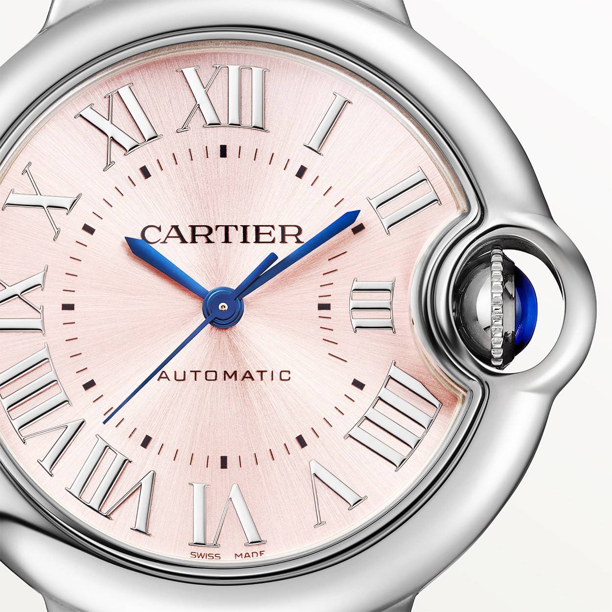 Cartier Ballon Bleu de Cartier 33mm Pink Dial Automatic Watch - Berry's Jewellers