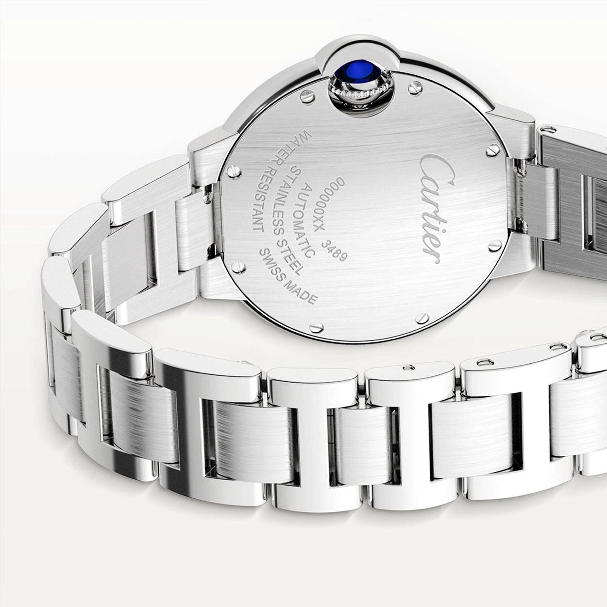 Cartier Ballon Bleu de Cartier 33mm Silver Dial Diamond Set Bezel Watch - Berry's Jewellers