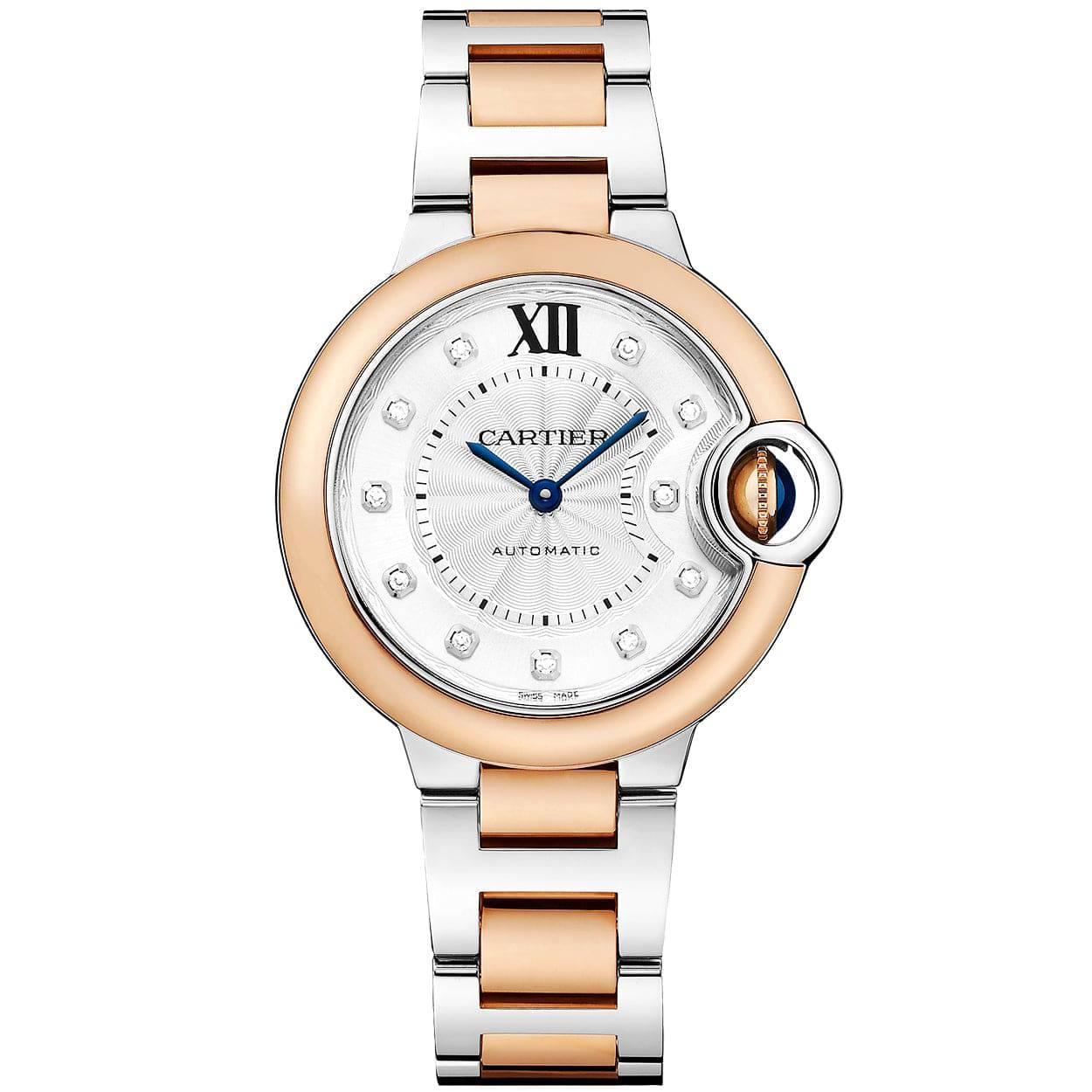 Ballon Bleu de Cartier 33mm Two-Tone Diamond Dial Watch