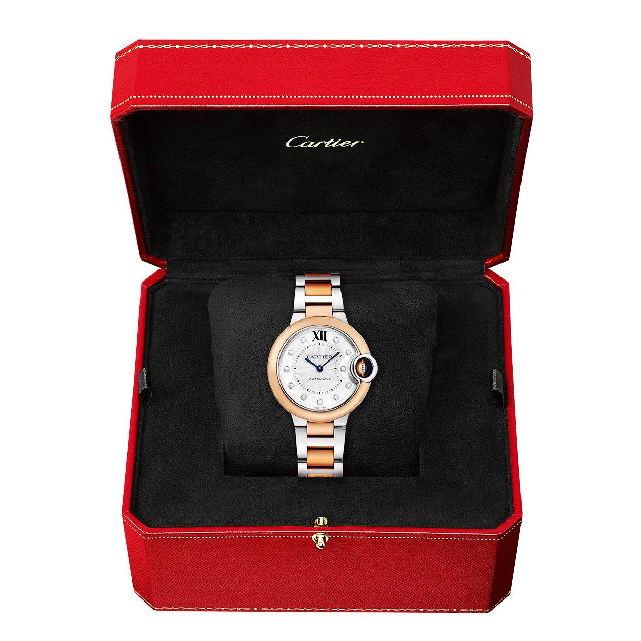 Cartier Ballon Bleu de Cartier 33mm Two-Tone Diamond Dial Watch - Berry's Jewellers