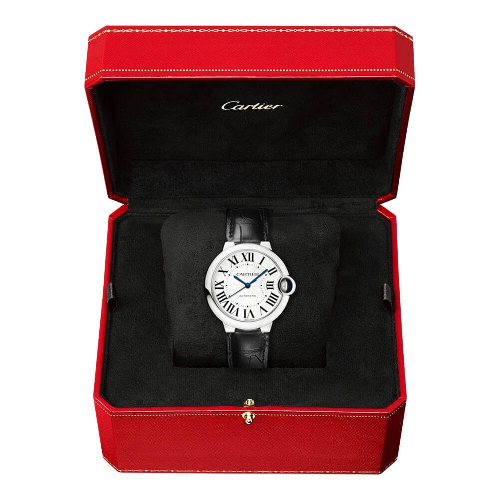 Cartier Ballon Bleu de Cartier 36mm Leather Strap Watch - Berry's Jewellers