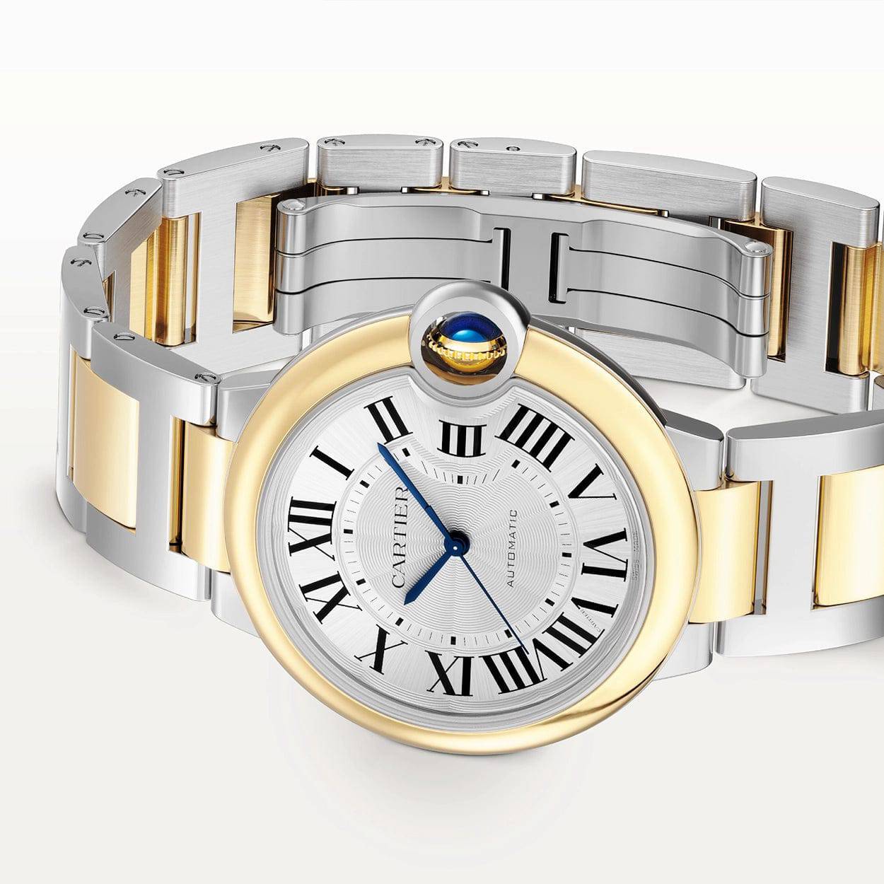 Cartier Ballon Bleu de Cartier 36mm Two-Tone Automatic Bracelet Watch - Berry's Jewellers