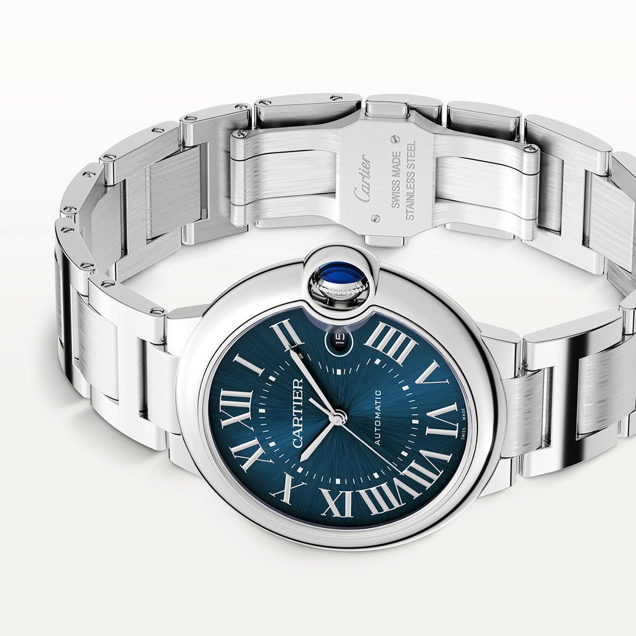 Cartier Ballon Bleu de Cartier 40mm Blue Sunray Dial Automatic Watch - Berry's Jewellers