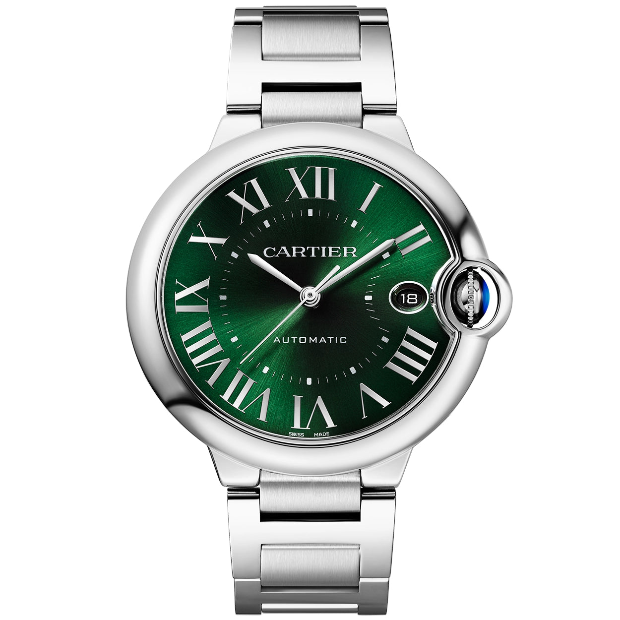 Cartier Ballon Bleu de Cartier 40mm Green Sunray Dial Automatic Watch - Berry's Jewellers