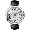 Cartier Ballon Bleu de Cartier 42mm Silver Dial Men's Automatic Leather Strap Watch - Berry's Jewellers