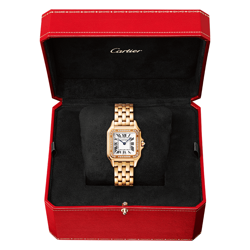 Cartier Panthère de Cartier Medium 18ct Rose Gold Diamond Set Watch - Berry's Jewellers