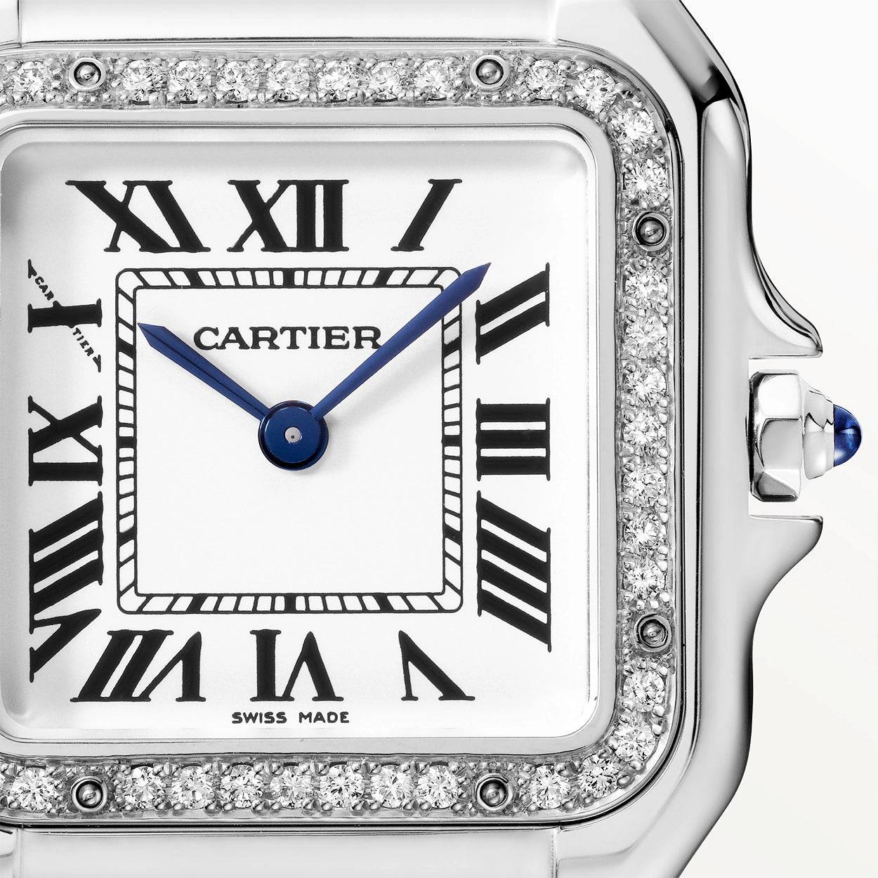 Cartier Panthère de Cartier Medium Steel Diamond Bezel Watch - Berry's Jewellers