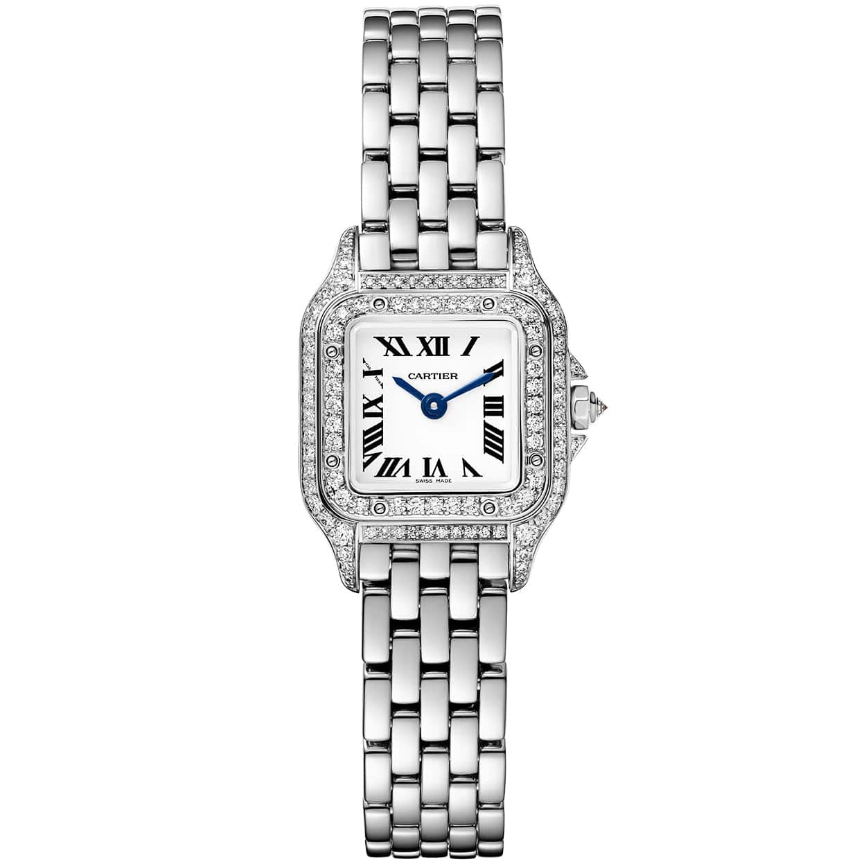 Cartier Panthère de Cartier Mini 18ct White Gold Diamond Set Watch - Berry's Jewellers