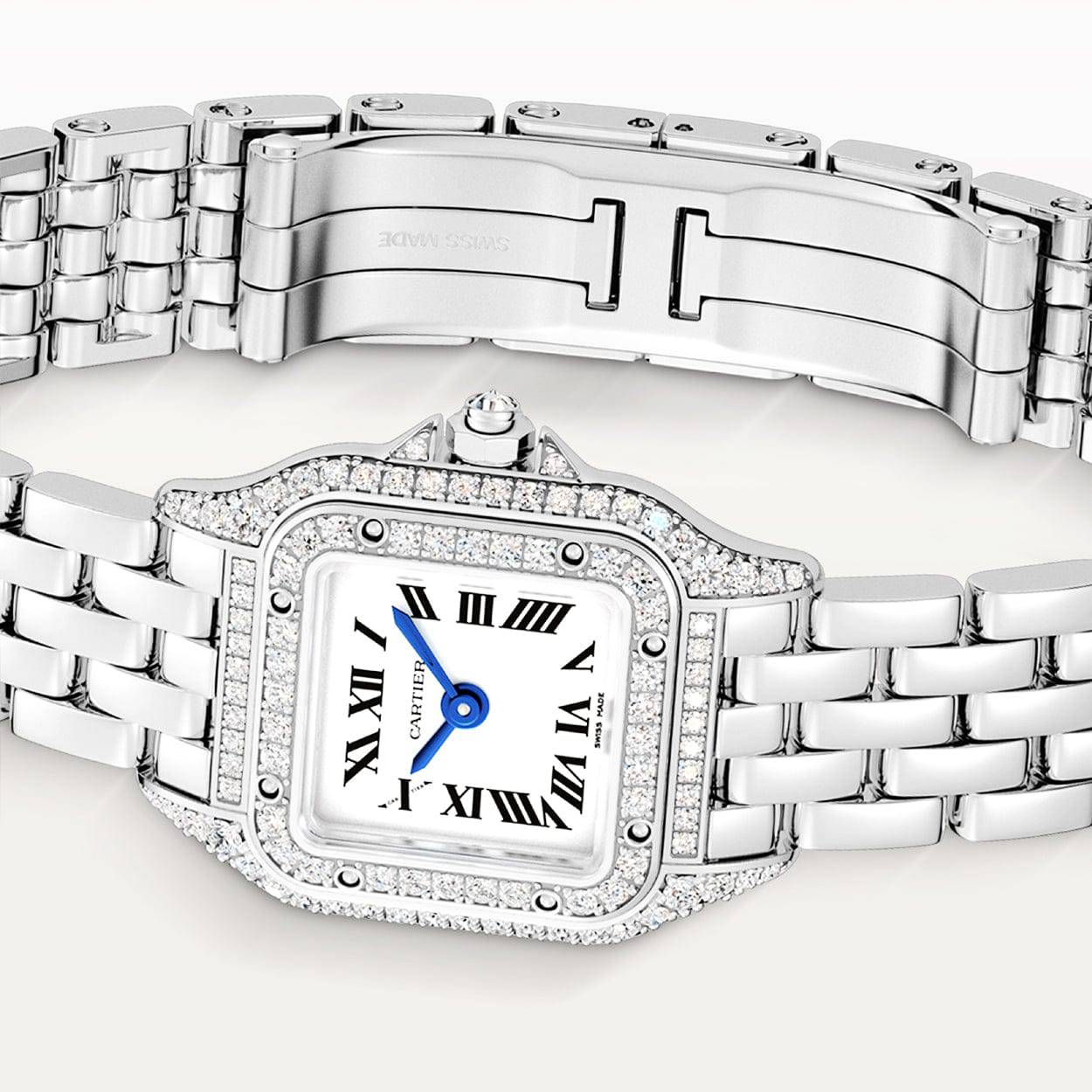 Cartier Panthère de Cartier Mini 18ct White Gold Diamond Set Watch - Berry's Jewellers