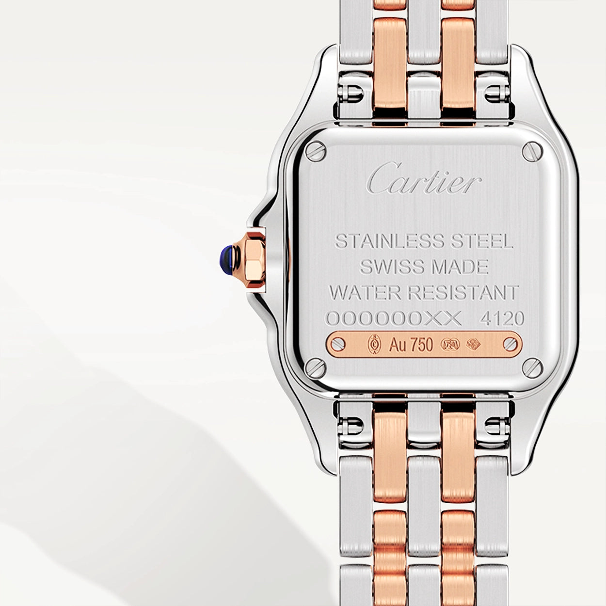 Cartier Panthère de Cartier Small 18ct Rose Gold & Steel Diamond Bezel Watch - Berry's Jewellers