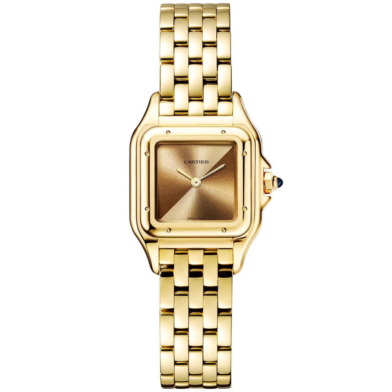 Cartier Panthère de Cartier Small 18ct Yellow Gold Brown Dial Watch - Berry's Jewellers