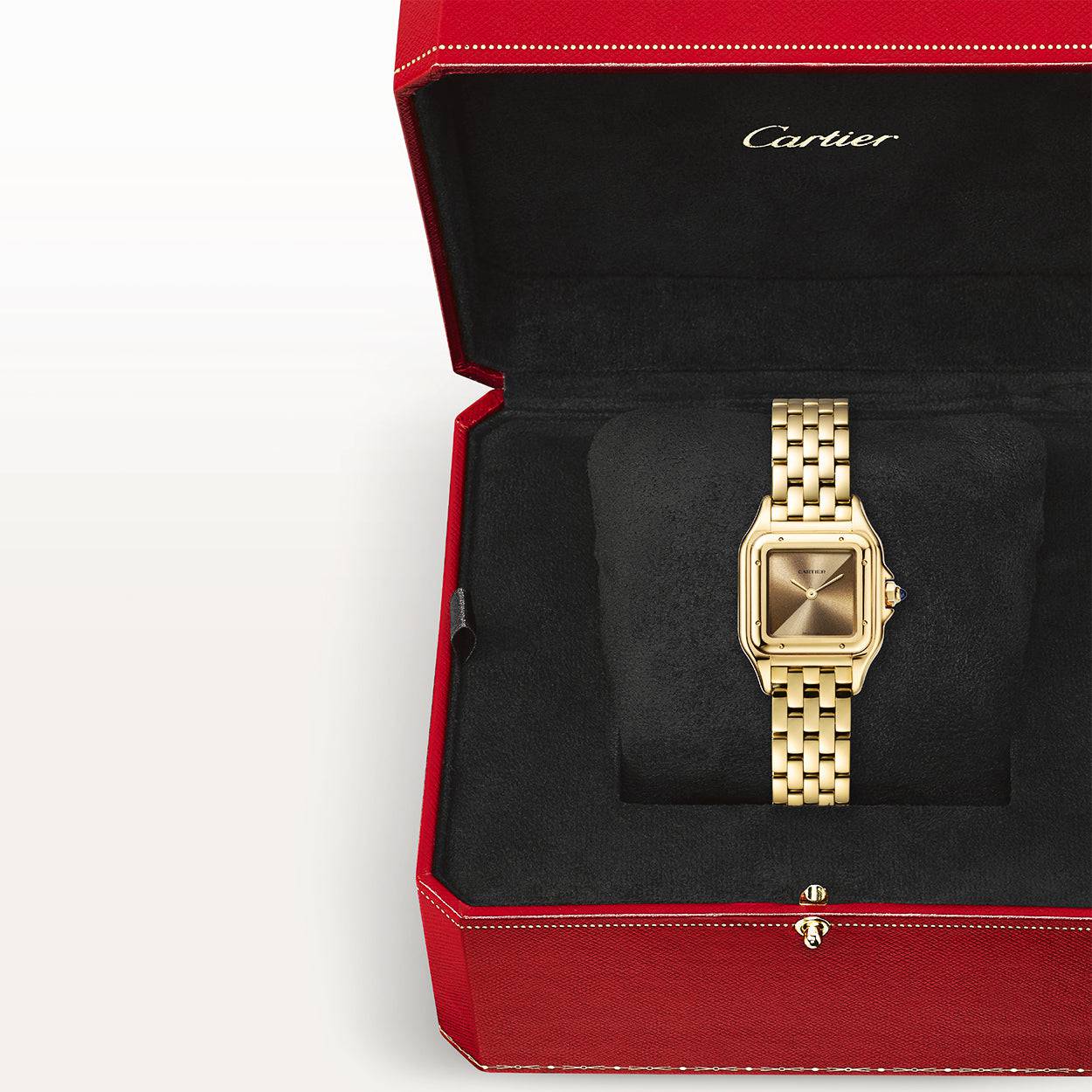 Cartier Panthère de Cartier Small 18ct Yellow Gold Brown Dial Watch - Berry's Jewellers