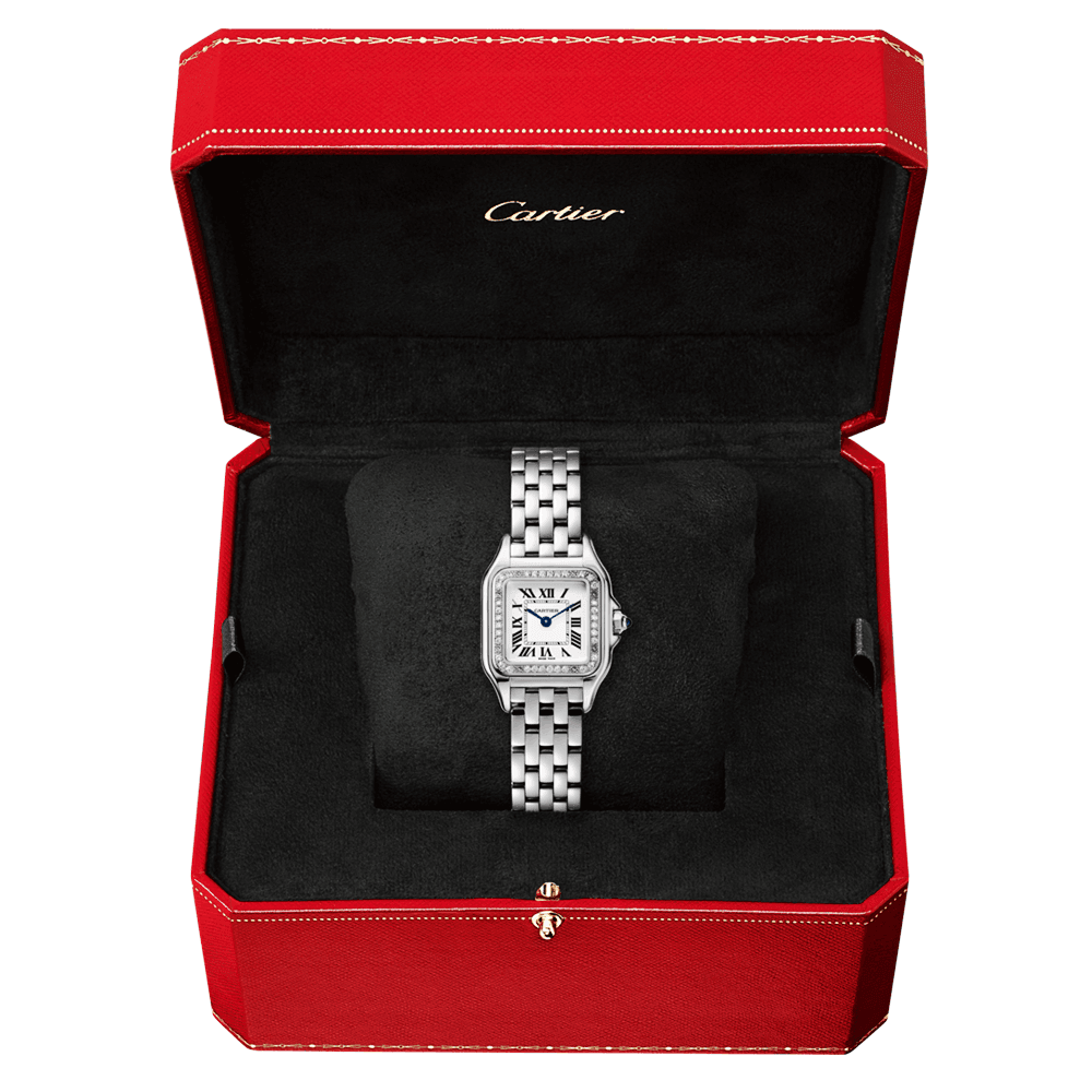 Cartier Panthère de Cartier Small Steel Diamond Bezel Watch - Berry's Jewellers