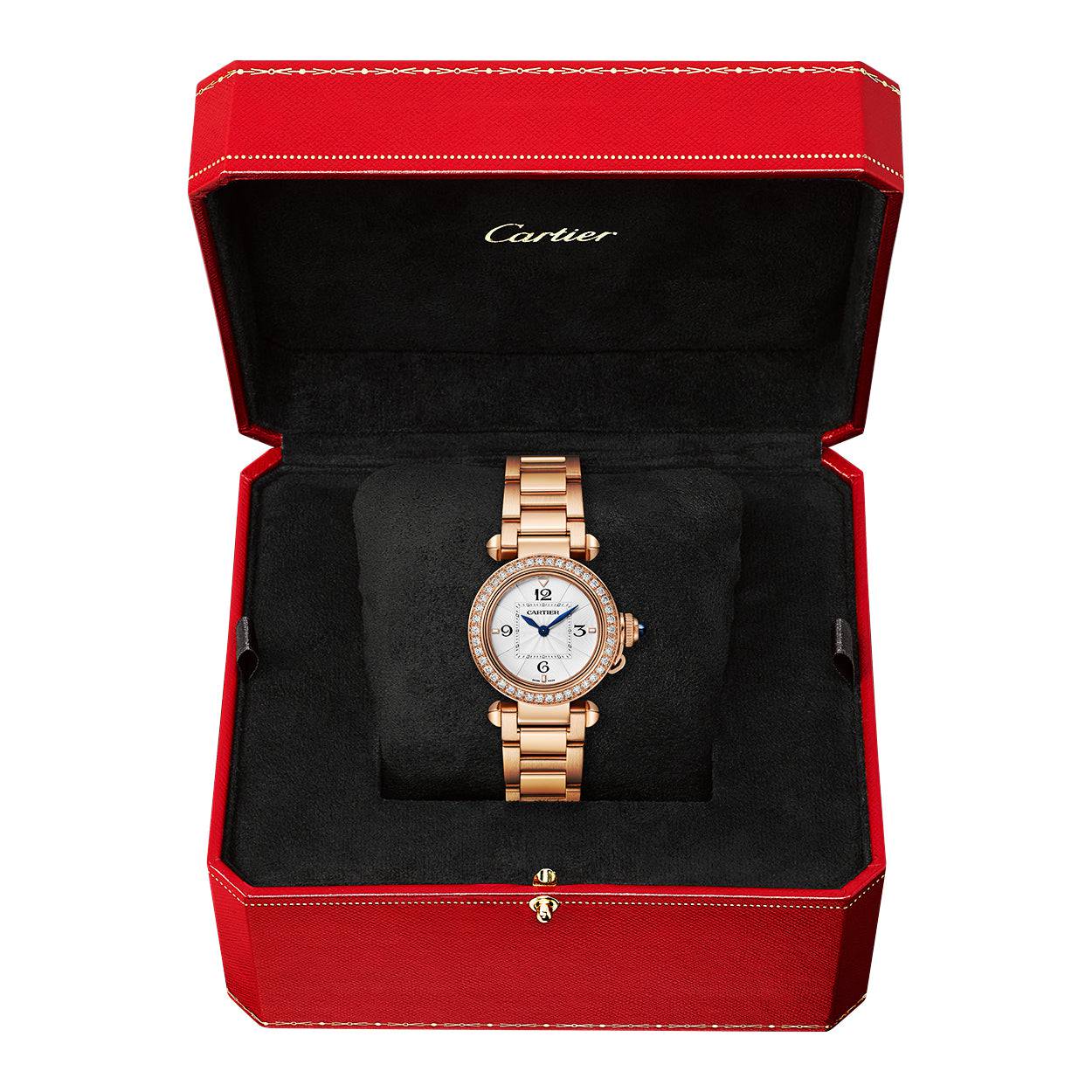 Cartier Pasha de Cartier 30mm 18ct Rose Gold Diamond Set Bracelet Watch - Berry's Jewellers