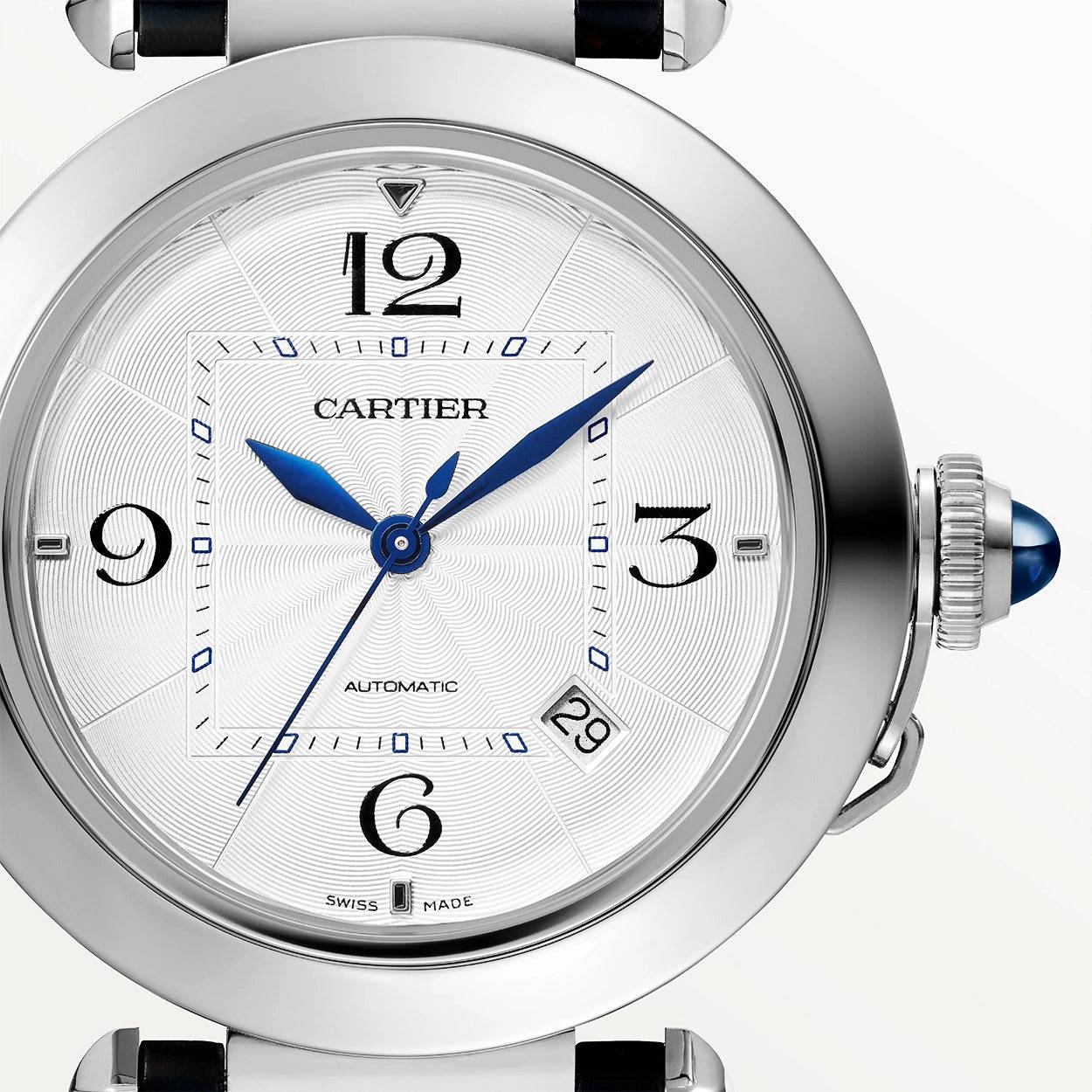 Cartier Pasha de Cartier 41mm Interchangeable Leather Strap Men's Automatic Watch - Berry's Jewellers