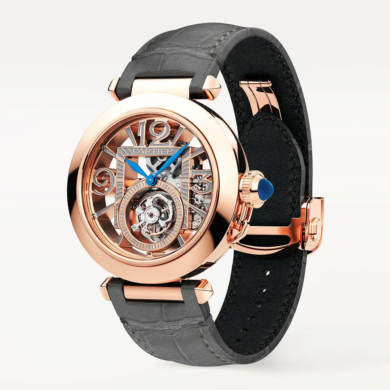 Cartier Pasha de Cartier Skeleton Tourbillon 41mm 18ct Rose Gold Watch - Berry's Jewellers